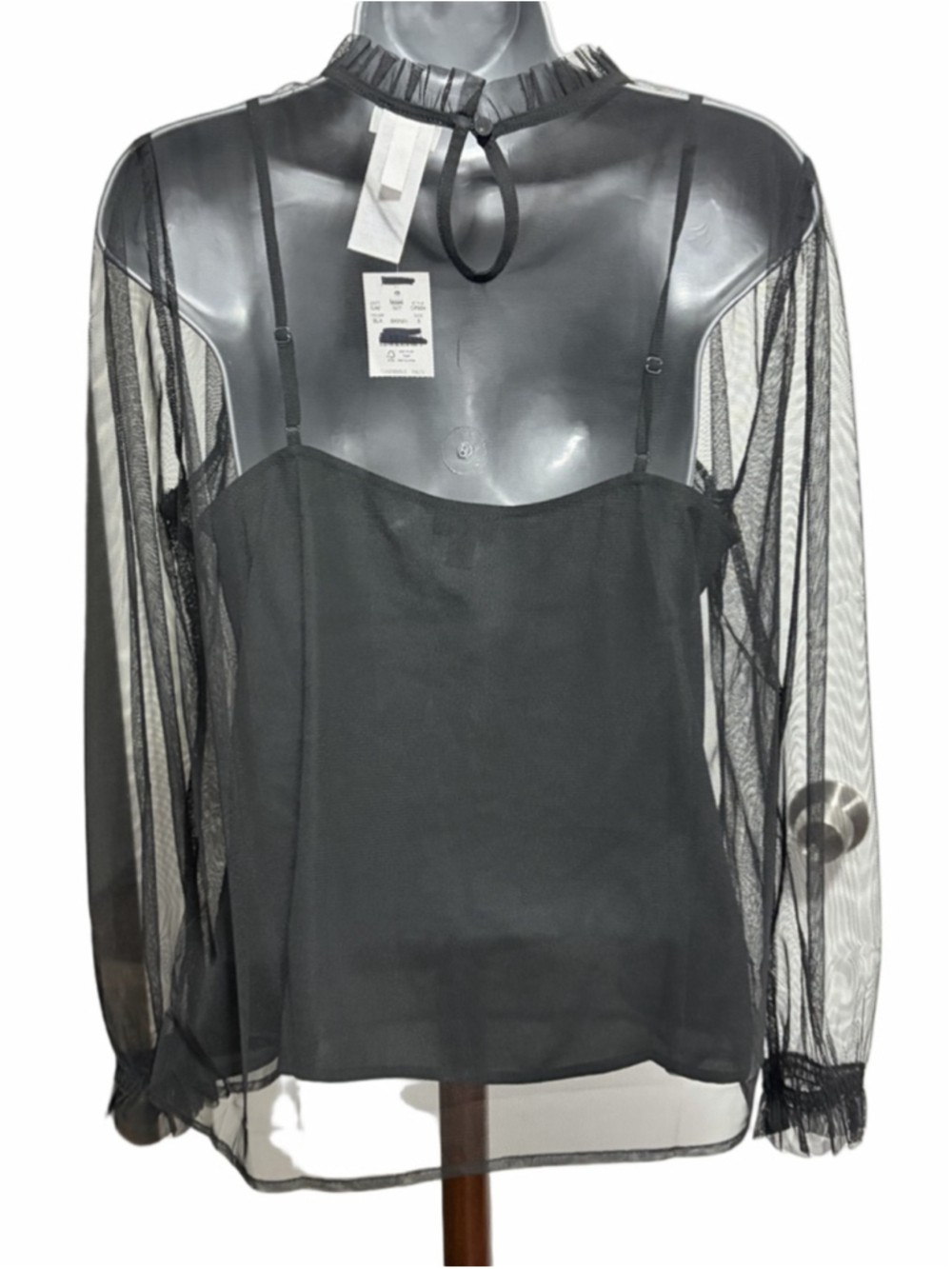 NWT J. Crew Tulle ruffleneck top size small retails $118 - Picture 6 of 10